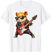 Hamster Electric Guitar Concert Music Lover Men Women Kids T-Shirt - White