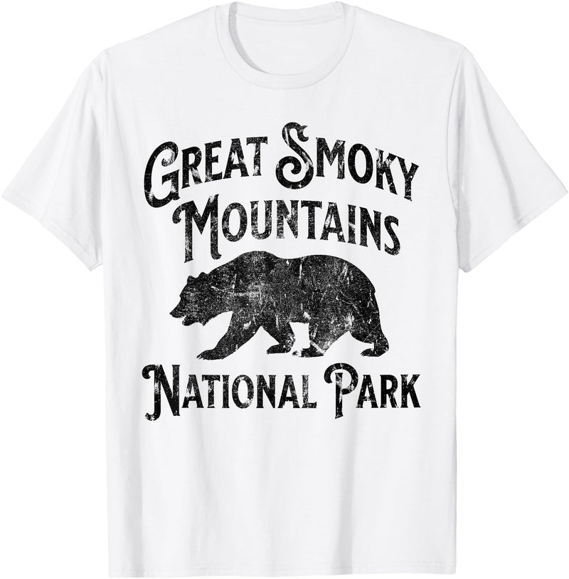 Great Smoky Mountains National Park Tennessee USA Great Smoky Mountains National Park Tennessee Hike Bear T-Shirt - White