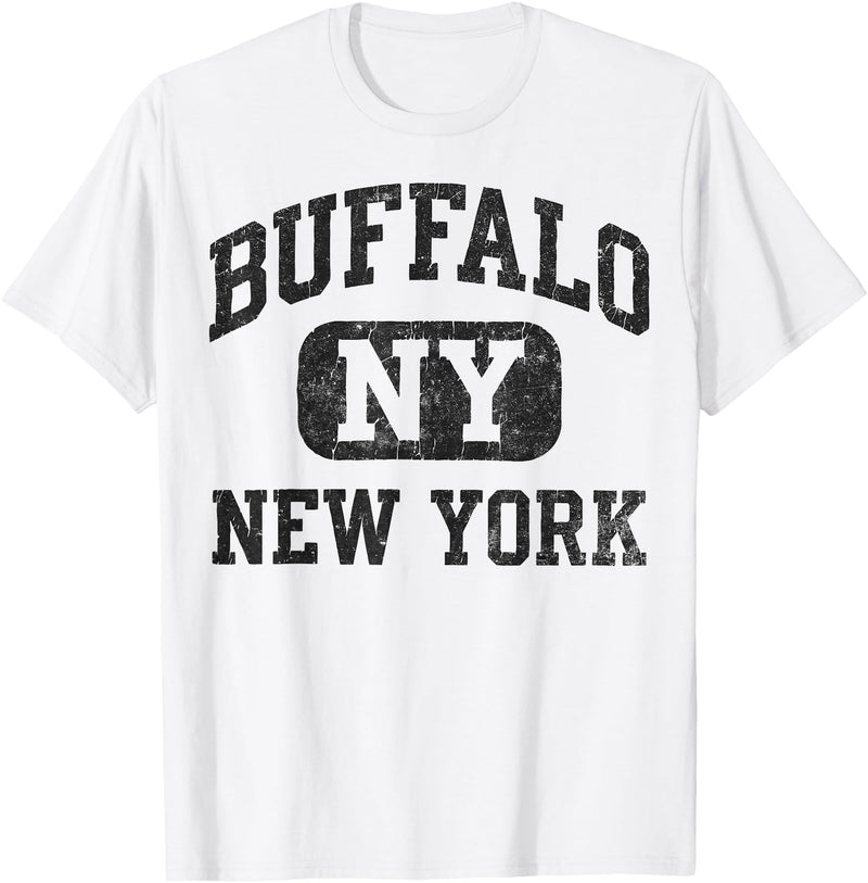 Vintage Buffalo New York Heritage Apparel Buffalo New York Vintage Silhouette Bison T-Shirt - White