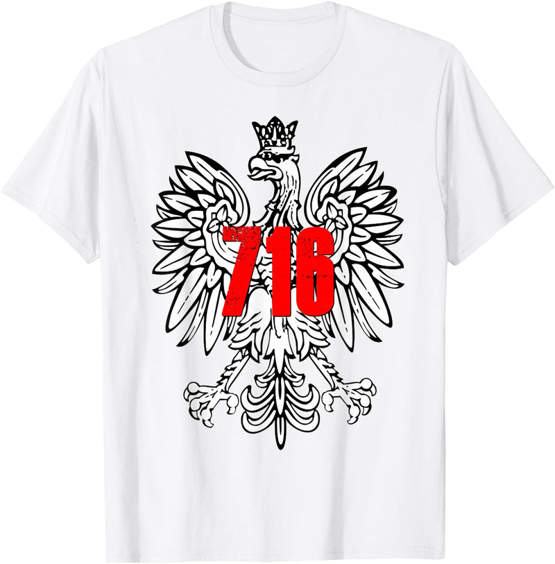 Polish Pride Buffalo Dyngus Day Shirt Polish Falcon Eagle 716 Buffalo NY New York T-Shirt - White