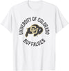 Elite Authentics Colorado Buffaloes Unisex-Adults & Kids T-Shirt, White, Small, Short Sleeve, Regular Fit, Classic, Logo,
