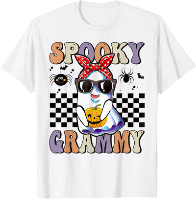 Spooky Grammy Floral Ghost Spooky Family Halloween Spooky Grammy Floral Ghost Hippie Halloween Spooky Family T-Shirt
