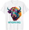 Love Wyoming Accessories, Apparel and Home Decor Wyoming American Bison Lover Buffalo for Men Women Souvenir T-Shirt - White