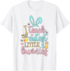 Easter Teacher Bunny Ears Basket Eggs Rabbit Happy Easter T-Shirt in White