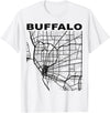 International City Mapz Co. Buffalo City Street Map New York Souvenir T-Shirt - White