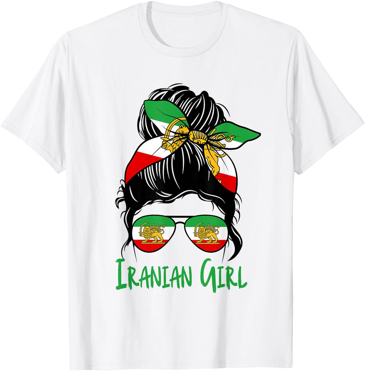 Iran For Women Iranian For Girl Flag Lion Persian T-Shirt - White