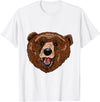 Bear Head Gift idea for Bear Lover Smile friendly brown Bear Head for Bears Lovers T-Shirt - White