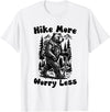 Outpost Scouting Gear by Giant Step Design Co. Hike More Worry Less Funny Cub Scouts BSA Hiking Bear T-Shirt - White
