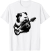 Electric Guitar Guinea Pig Co. Guinea Pig Playing Electric Guitar Rock Star Guitarist T-Shirt - White