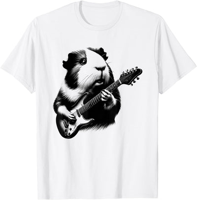Guinea Pig Playing Electric Guitar Rock Star Guitarist T-Shirt