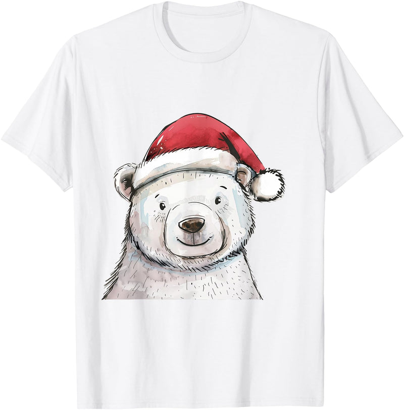 Merry Christmas Gifts For The Whole Family Christmas Holiday Season Xmas Polar Bear T-Shirt - White