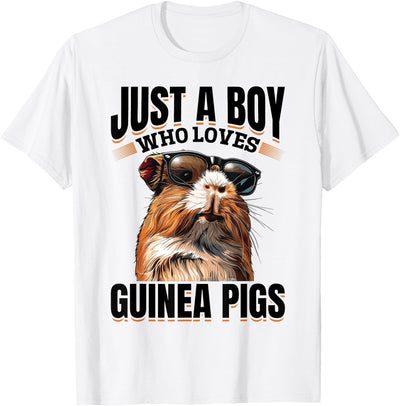 Funny Guinea Pig Pet Lover Rodent Animal Just a Boy Who T-Shirt