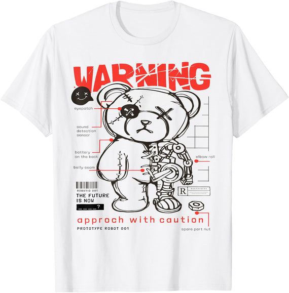 Prototype Robot Teddy Bear Funny T-Shirt - White