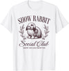 Show Lop Rabbit Social Club Show Barn Mom Stock Show Bunny T-Shirt in White