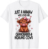 MAMAW - Unique & Stylish Must Haves Grandmothers Just a MAMAW loves her GRANDBABIES & HIGHLAND COWS Graphic T-Shirt - White