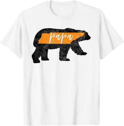 Mens Papa Bear Tennessee State Flag Vintage Dad T-Shirt