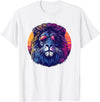 Cool lion gifts Lion gifts for kids Lion gifts men Lion with sunglasses retro sun T-Shirt - White