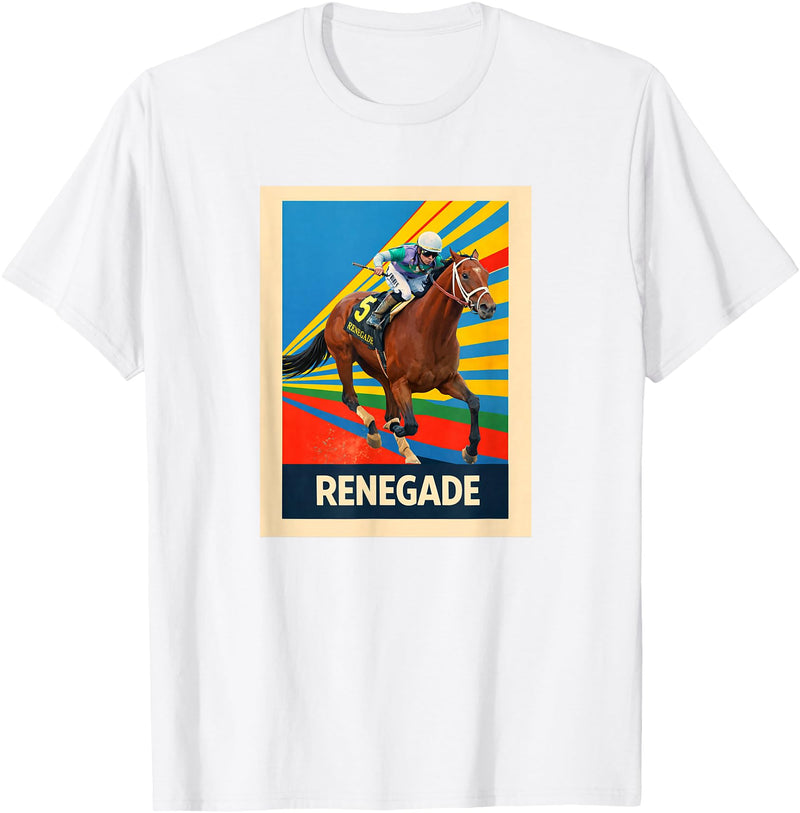 Handicapping Horse Gear Renegade Horse, Horse Racing, Santa Anita, Del Mar, Horses T-Shirt - White