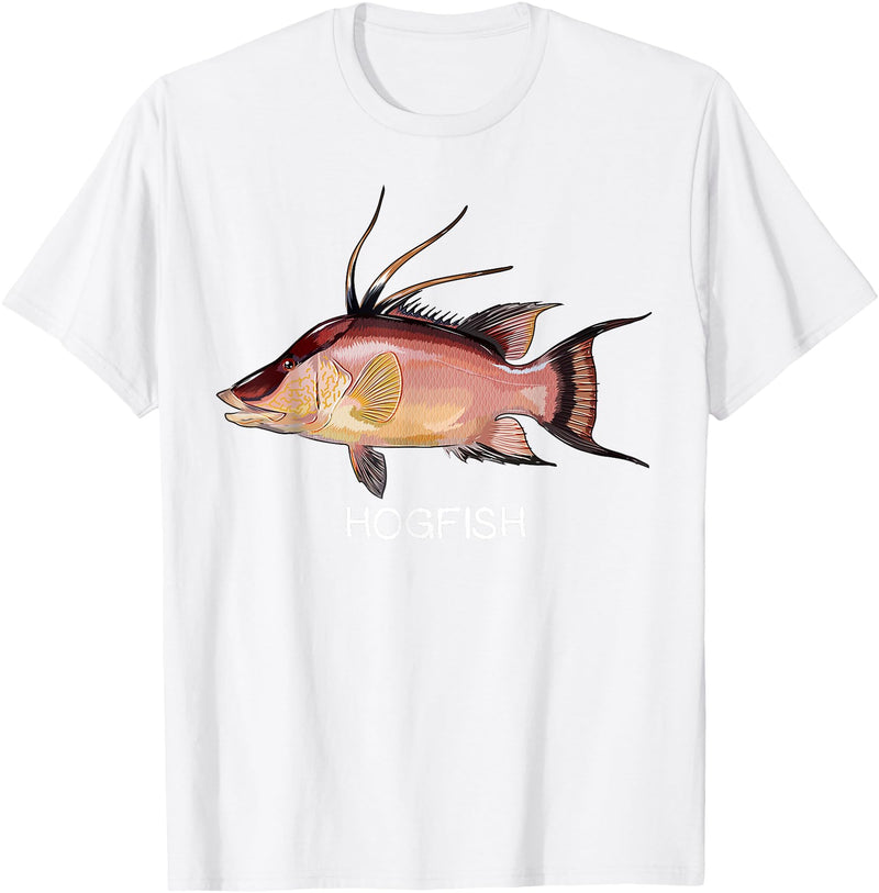Hogfish Gift Co. Hogfish Saltwater Game Fish T-Shirt - White