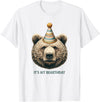 Love bears bear mom bear dad Funny Hiking Camping Birthday It's My Birthday Cute Grizzly T-Shirt - White