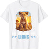 Lions Lion Lovers Shop Just a Girl who loves Lions Lion T-Shirt - White