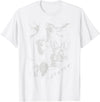 Retro Funny 90s Rabbit Bunny Howling to the Moon Graphic T-Shirt in White