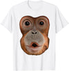 Unique Gifts for Monkey Lovers Funny Monkey Stomach Funny Meme Ape Gorilla T-Shirt - White