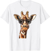 Ägiraffe. Giraffe Sunglasses T-Shirt - White