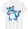 generic Funny Cartoon Korean Tiger for Youth Toddler Kids Boys Girls T-Shirt - White