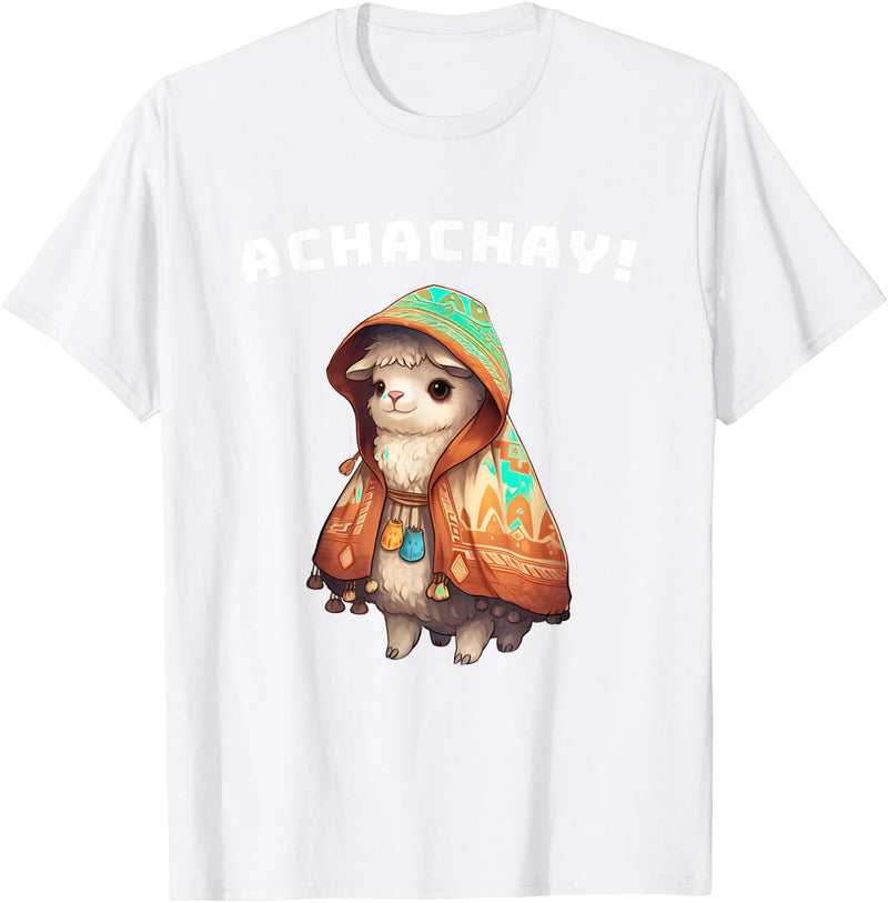 Ecuador Quito Llama Ecuador Cute Llama Quito Achachay Ecuadorian Quechua T-Shirt - White