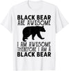 Cool American Black Bear Lovers gifts costume Black Bear Tee Funny American Bear Lover Animal T-Shirt - White