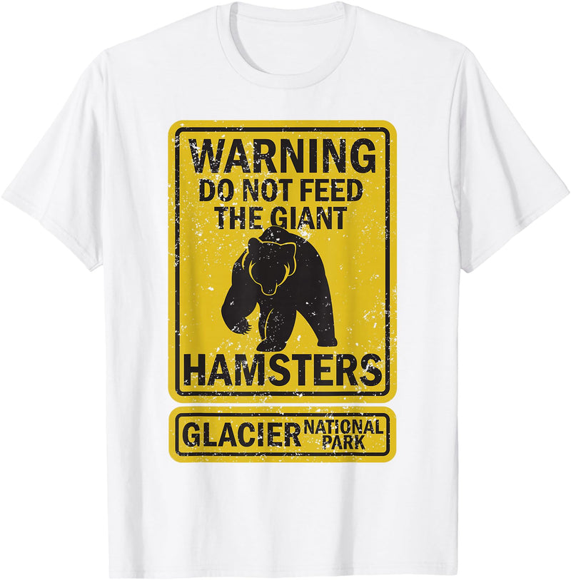 Montana Wildlife Nature Apparel Funny Glacier National Park Grizzly Brown Bear Souvenir Gift T-Shirt - White