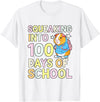 Guinea Pig 100 Days School Tees 100 Days Of School Squeaking Guinea Pig School Backpack Pet T-Shirt - White