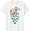 Norse Viking Mythology Great Love Horses VIKING CELTIC odins horse T-Shirt - White
