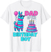 gaming gamer Birthday Llama Pinata Family Apparel dad of Birthday Boy Llama Pinata Party Family mathing Men T-Shirt - White