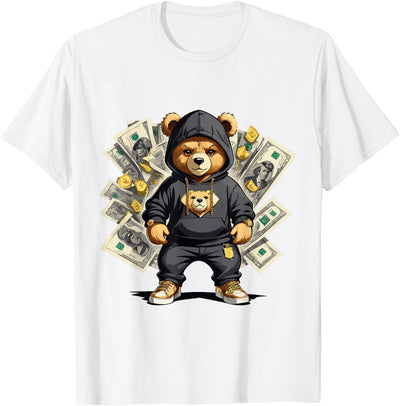 Teddy Bear Hustler Buisness Bear Dollar Street Clothes T-Shirt