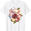 Pig Gift Pig Lover Stuff & Pig Novelty Accessories Cute Pig Lover Art For Women Girls Unique Piggy Pig Related T-Shirt - White