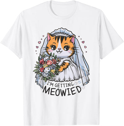 Funny wedding bachelor party gifts I'm Getting Meowied Bachelorette Party Kawaii Cat Bridesmaid T-Shirt