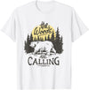 Funny Bear Themed Apparel & Accessories The Woods are Calling Cool Nature Bear Graphic T-Shirt - White