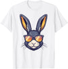 Bunny Rabbit Wearing Sunglasses Easter Funny Graphic T-Shirt in White