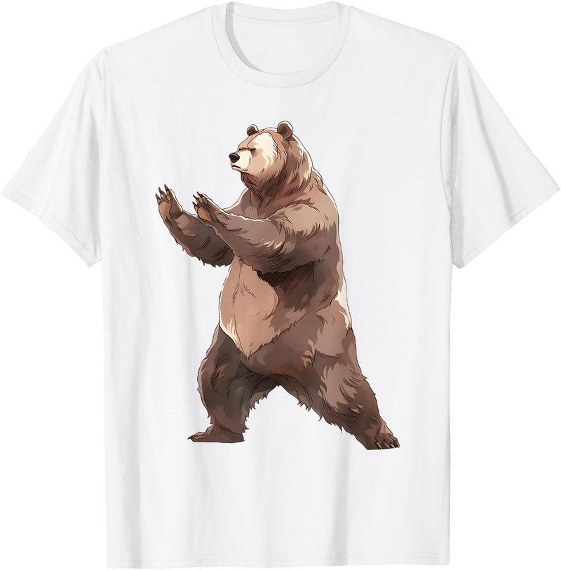 Funny Chigong Tai Chi Meditation Qi Qong Lover Zen Chi Kung - Qi Gong Bear - Qi Gong Animal - Funny Qi Gong T-Shirt - White