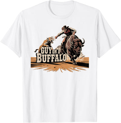 Punch That Cougar in the Face Funny Guy on a Buffalo Western T-Shirt