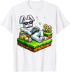 Bunny Happy Easter Day Egg Video Game Gift Men Boy Kid Gamer T-Shirt in White