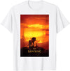Disney The Lion King Live Action Mufasa Simba Sunset Poster T-Shirt - White