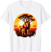 Safari Animal Art Lion Wildlife Safari Tiger African Animal Lovers Savanna T-Shirt - White