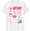 Family Matching Llama Birthday Party Supplies Birthday Llama Girl Birthday Party Llama Birthday Theme T-Shirt - White