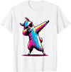Dustwear Design - Dabbing and Dab Dabbing Llama with sunglasses Dancing Dab Llama motif T-Shirt - White