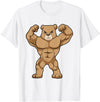 Snabdesign84 Bear Bodybuilder Bodybuilding Sports T-Shirt - White
