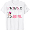 Cow Birthday Cow Lover Gifts For Family Men Woman Friend of The Birthday Girl Farm Cow Friend Matching Family T-Shirt - White