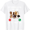 Guinea Pig Lover Apparel Furry Potato Pets My Guinea Pig Calls and I Must Go T-Shirt - White